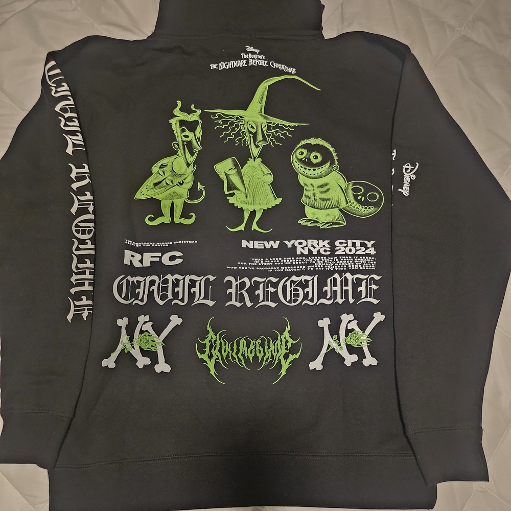 Unreleased!! The Nightmare Before Christmas Black Graphic Hoodie by Civil Regime